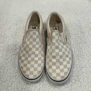 Vans Classic Slip-On – Checkerboard in Turtledove / True White